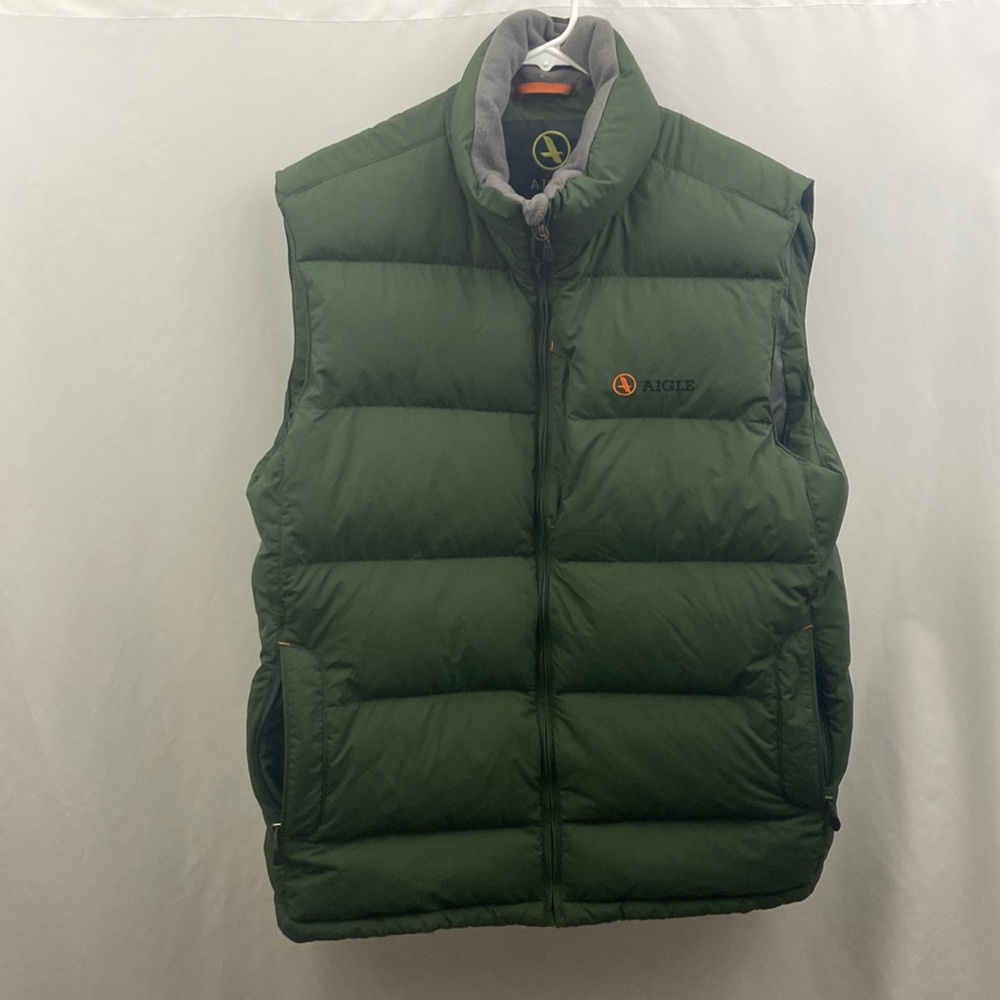 Aigle Mens Green Puffer Size XXL Winter Vest